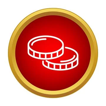 Stacking coins icon representing finance and savings Stock Illustration