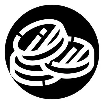 Stacking coins icon symbolizing wealth management Stock Illustration