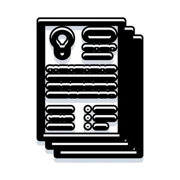 Stacking document file concept for data organization Stock Illustration