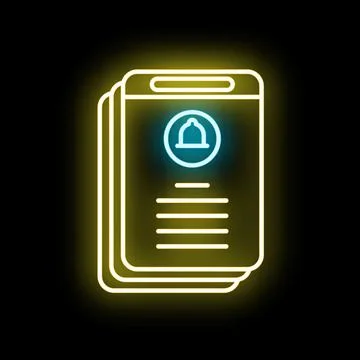 Stacking document icons showing important notification alerts Stock Illustration