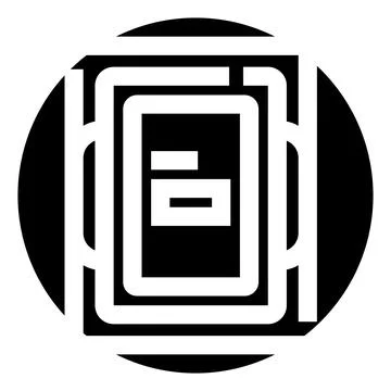 Stacking documents icon for information management Illustrazione stock