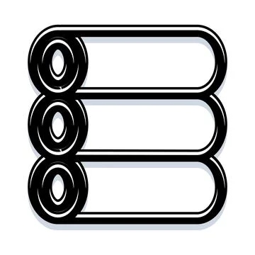 Stacking fabric bolts manufacturing textile industry materials Stock Illustration
