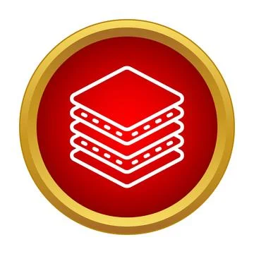 Stacking fabric material layers representing graphic software element Stock Illustration