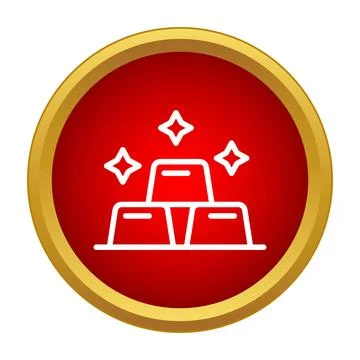 Stacking gold bars representing wealth and investment Stock Illustration