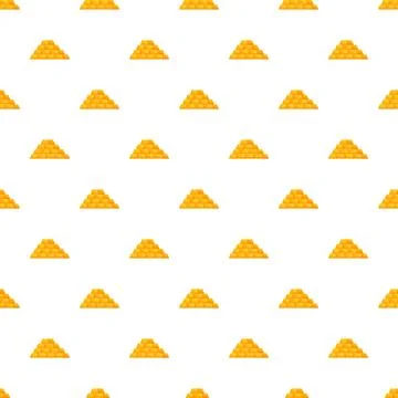 Stacking gold bars seamless repeating pattern Stock Illustration