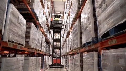 Stacking Goods From Forklifts 動画素材 123018963
