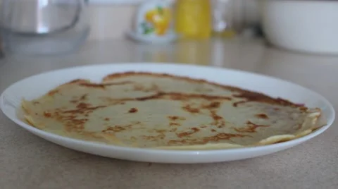 Stacking hot Pancake Vídeo Stock 47084219