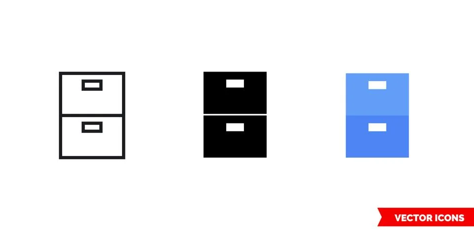 Stacking icon of 3 types. Isolated vector sign symbol. Stock Illustration