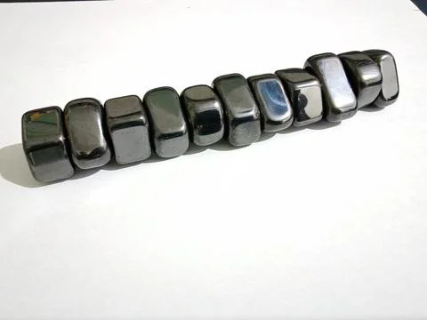Stacking Magnet on White Background Stock Photos