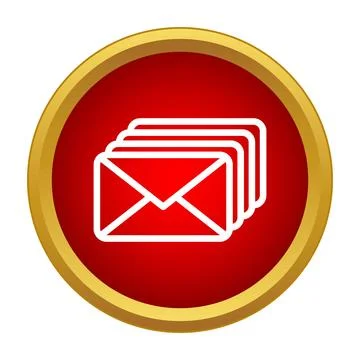 Stacking messages icon representing mail communication 库存插图