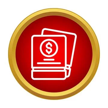 Stacking money banknotes with dollar symbol icon Stock Illustration