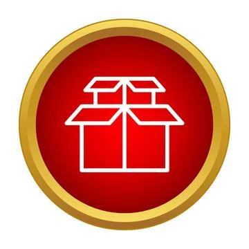 Stacking open cardboard boxes icon for delivery logistics Stock Illustration