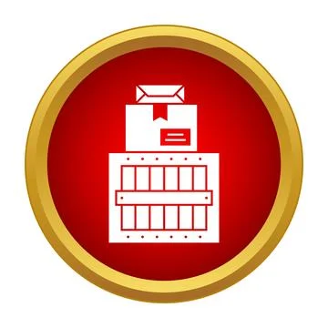 Stacking packages and wooden crate for delivery logistics Stock Illustration