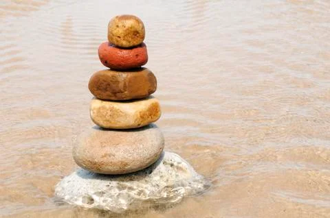 Stacking of Pebbles Stock Photos