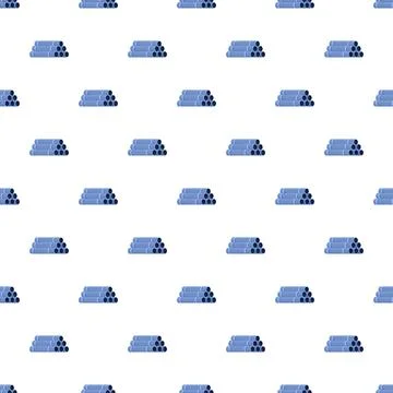 Stacking pipes industrial seamless pattern background illustration Stock Illustration