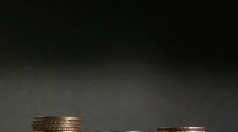 Stacking quarters Stock Footage 845299