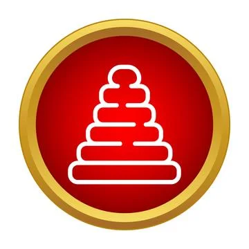 Stacking ring toy for baby development icon イラスト素材