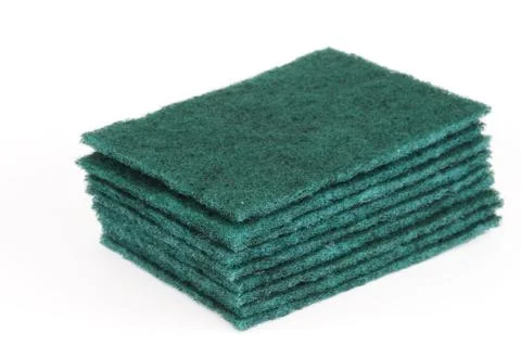 Stacking scouring pad for kitchen cleaning Stock Photos