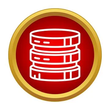 Stacking server database icon representing digital data storage Illustrazione stock