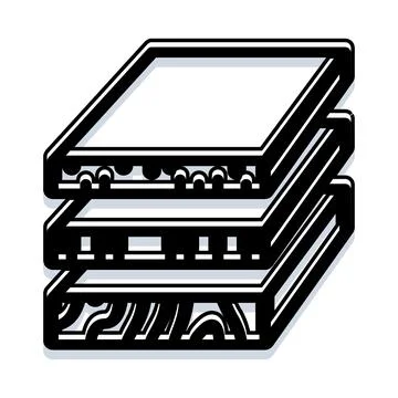 Stacking server racks processing digital data storage Stockillustratie