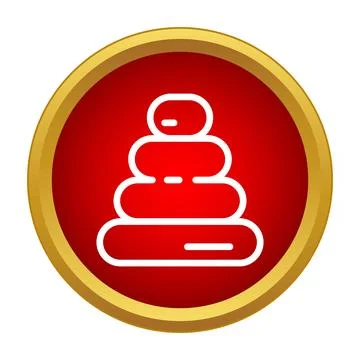 Stacking toy icon for children's learning and development Stock Illustration