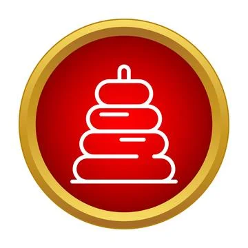Stacking toy ring pyramid for baby educational play Stock Illustration