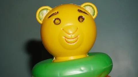 Stacking toys help in developing fine motor skills Foto stock