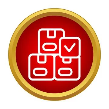 Stacking verified boxes for delivery logistics and storage Stockillustratie