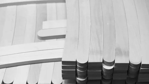 Stacking wood on a palet Stock Footage 70090242
