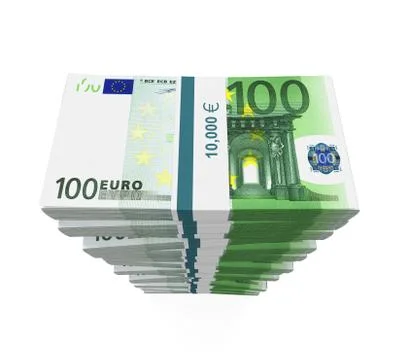 Stacks of 100 Euro Banknotes Stock-Illustration