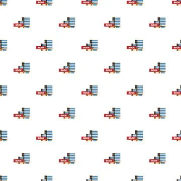 Stacks of books creating a repeating pattern design Stock Illustration