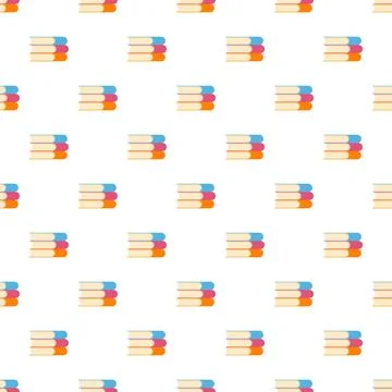 Stacks of books creating a seamless pattern Illustrazione stock