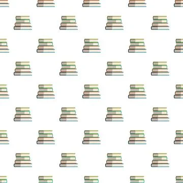 Stacks of books creating a seamless pattern Stock Illustration