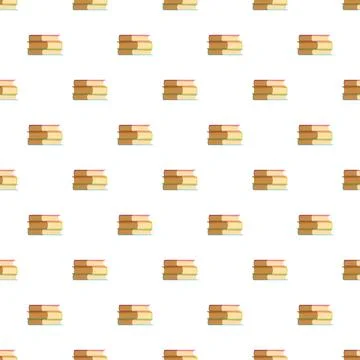 Stacks of books creating seamless pattern for education Illustrazione stock