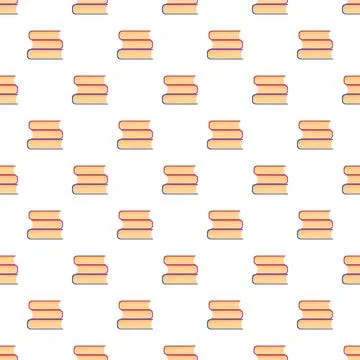Stacks of books creating a seamless pattern Stock Illustration