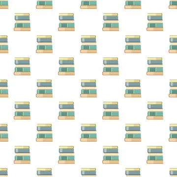 Stacks of books creating a seamless pattern Stock Illustration