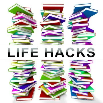 Stacks Of Books Representing Learning And Education Иллюстрация