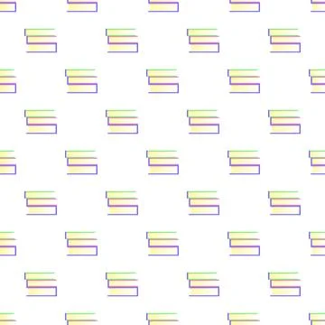 Stacks of books seamless pattern for education and learning Stock Illustration