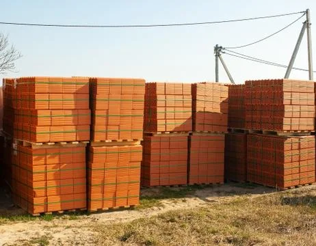 Stacks of bricks for the construction 写真素材
