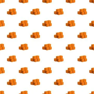 Stacks of building bricks seamless pattern background Ilustración de archivo