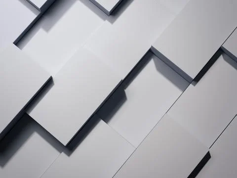 Stacks of business cards. 3d rendering Stock Illustration