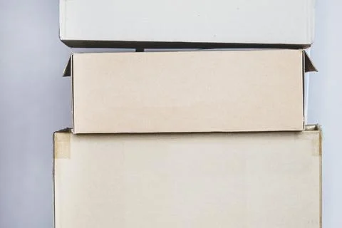 Stacks of cardboard boxes Stock Photos