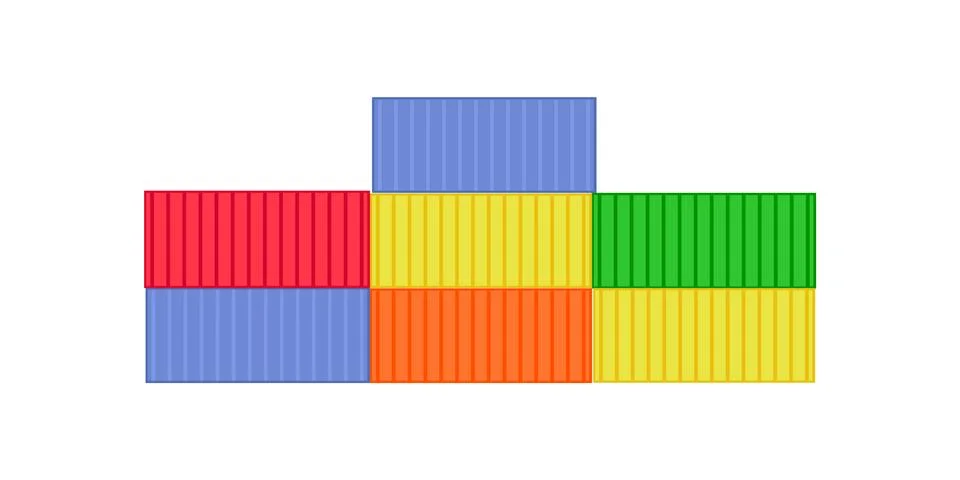 Stacks of Cargo Containers Illustrazione stock