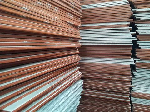 Stacks of ceramic tiles Stock Photos