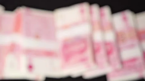 Stacks Of Chinese Money,slow motion 스톡 동영상 277865111
