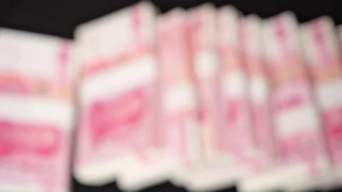 Stacks Of Chinese Money,slow motion Vidéo 277865115