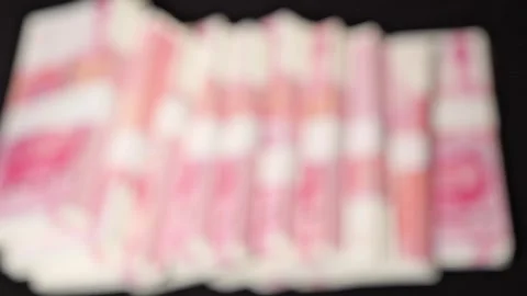 Stacks Of Chinese Money,slow motion 스톡 동영상 277865443