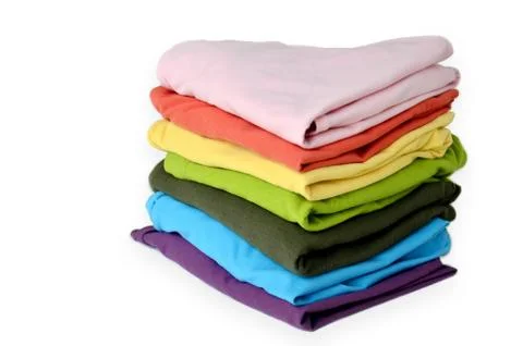 Stacks Clothes Colorful Stock Photos