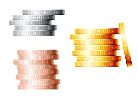 Stacks of coins Stock Illustration
