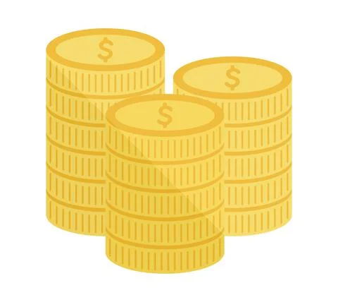 Stacks of coins イラスト素材